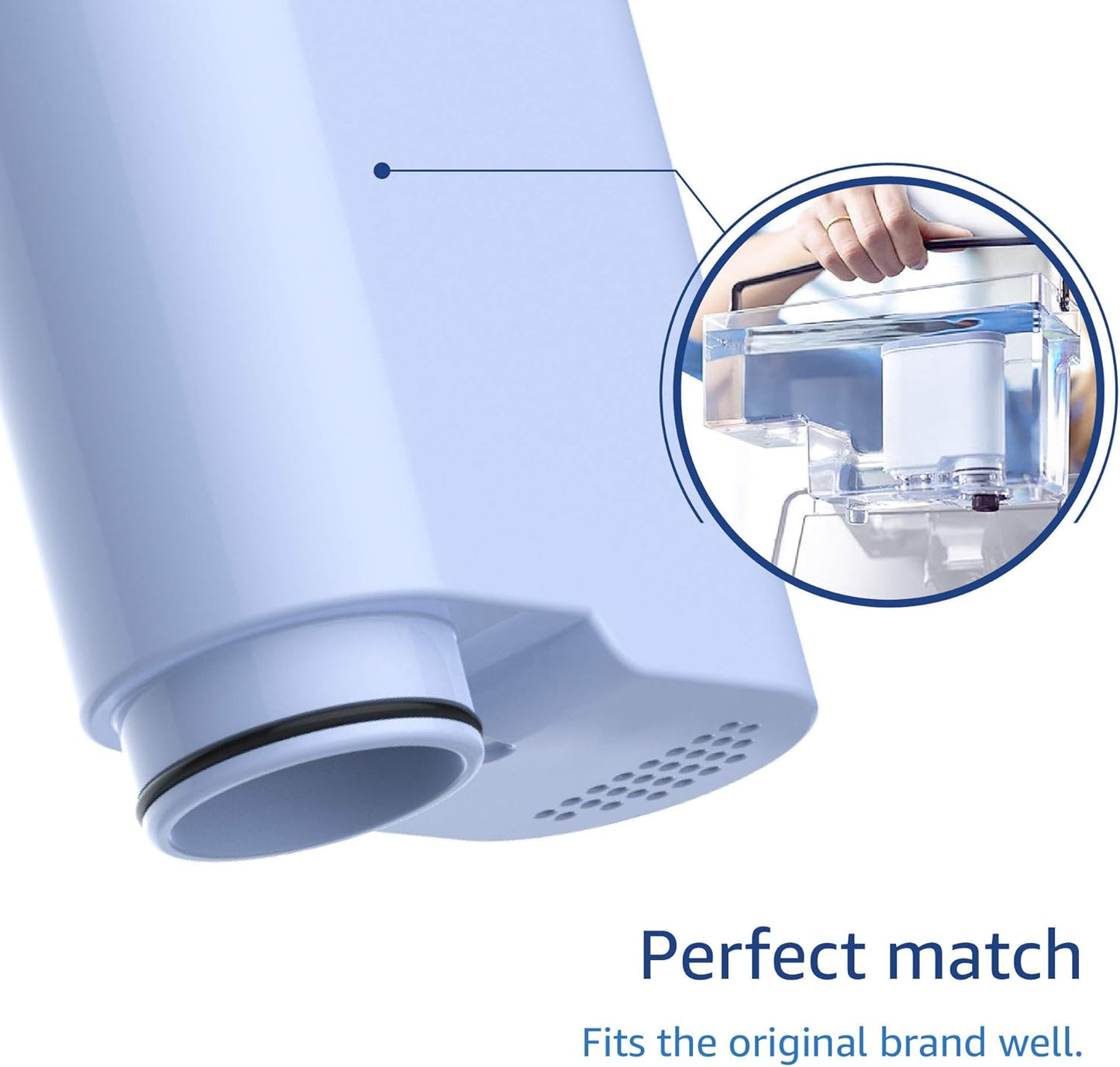 Waterdrop Replacement Water Filter for Philips AquaClean® CA6903/10 CA6903/22, Compatible with Saeco® and Philips® Fully Automatic Coffee Machines, TÜV SÜD Certified, Reduce PFAS, PFOA/PFOS (6)