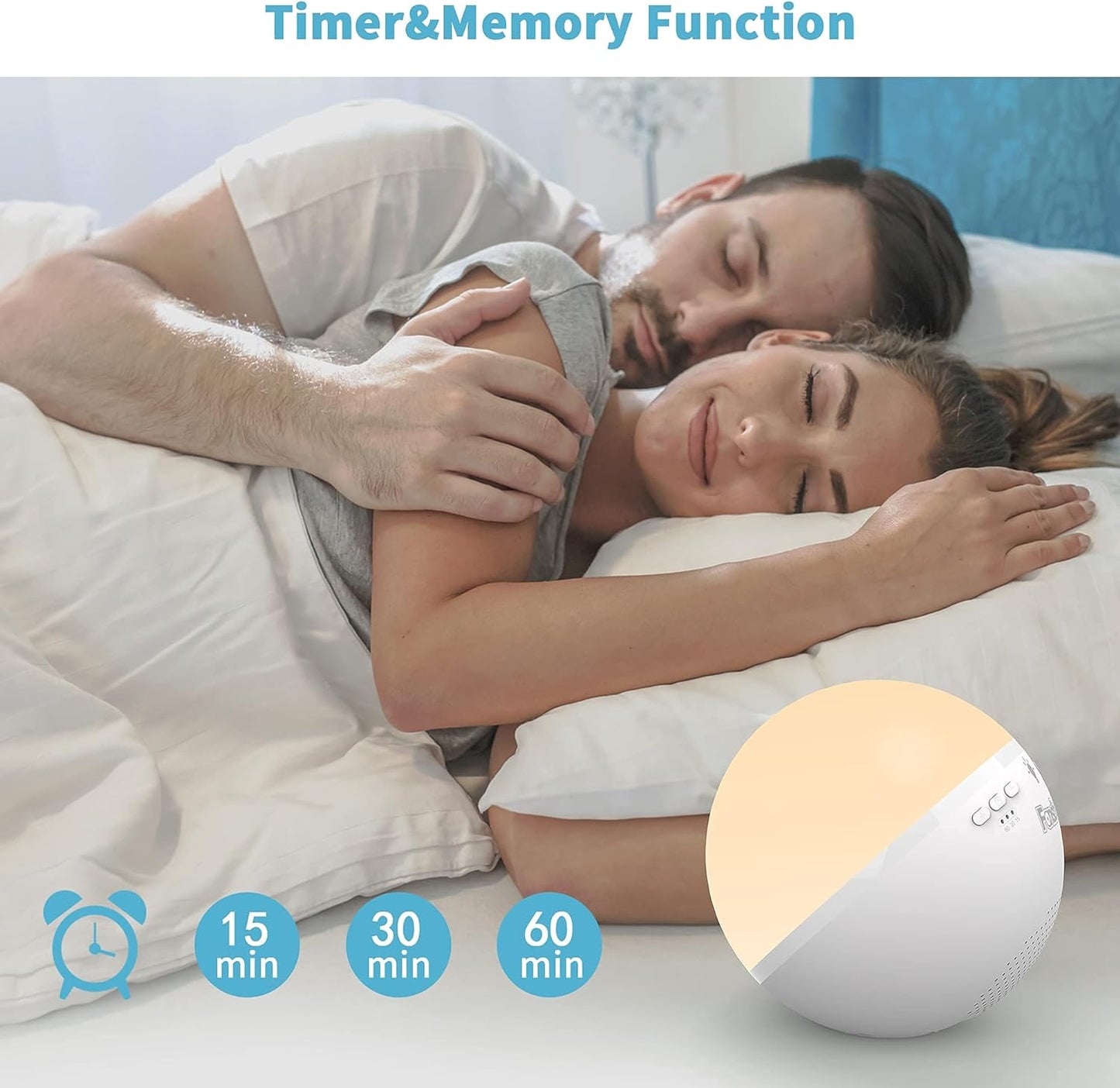 White Noise Machine, White Sound Machine with Light for Sleep, White Noise Machine Soothing Sound for Sleeping, Baby, Kids, Adult