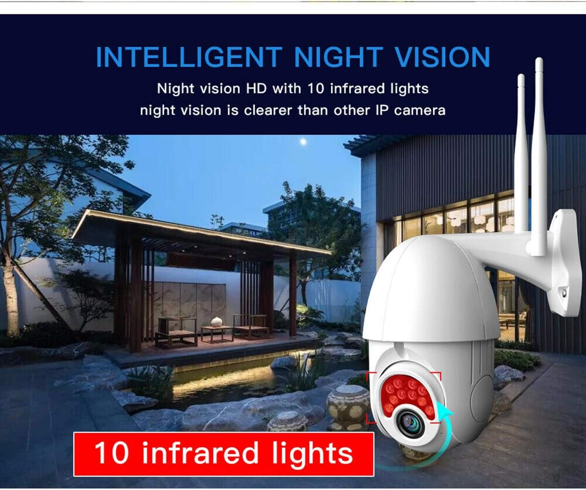 V380 WIFI Smart Camera Monitor 2.0MP Indoor Outdoor 1080p HD Full Color Speed Dome Camera CCTV