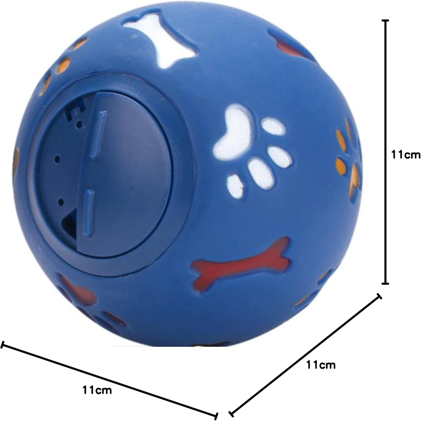 Dog Food Ball Dispenser Dog Slow Food Ball Indestructible Dog Balls Dog Treat Toys Puzzle Dog Toys for Boredom Dog Playing & Training Toy Blue,L