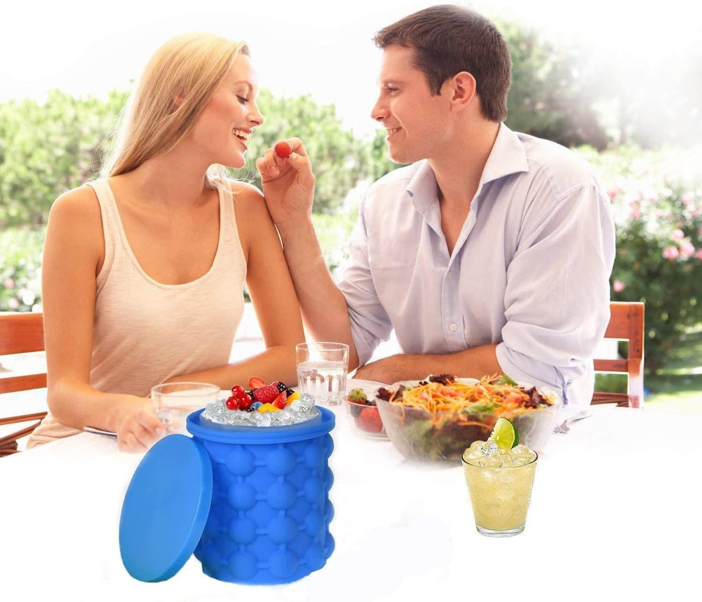 Ice Cube Magic Ice Cube Maker Ice Cube Maker Silicone Ice Cube Mould Ice Bucket with Lid Ice Genie Save Space For Aperitif Diy Chocolate Whisky Boissonet Cocktail Parties