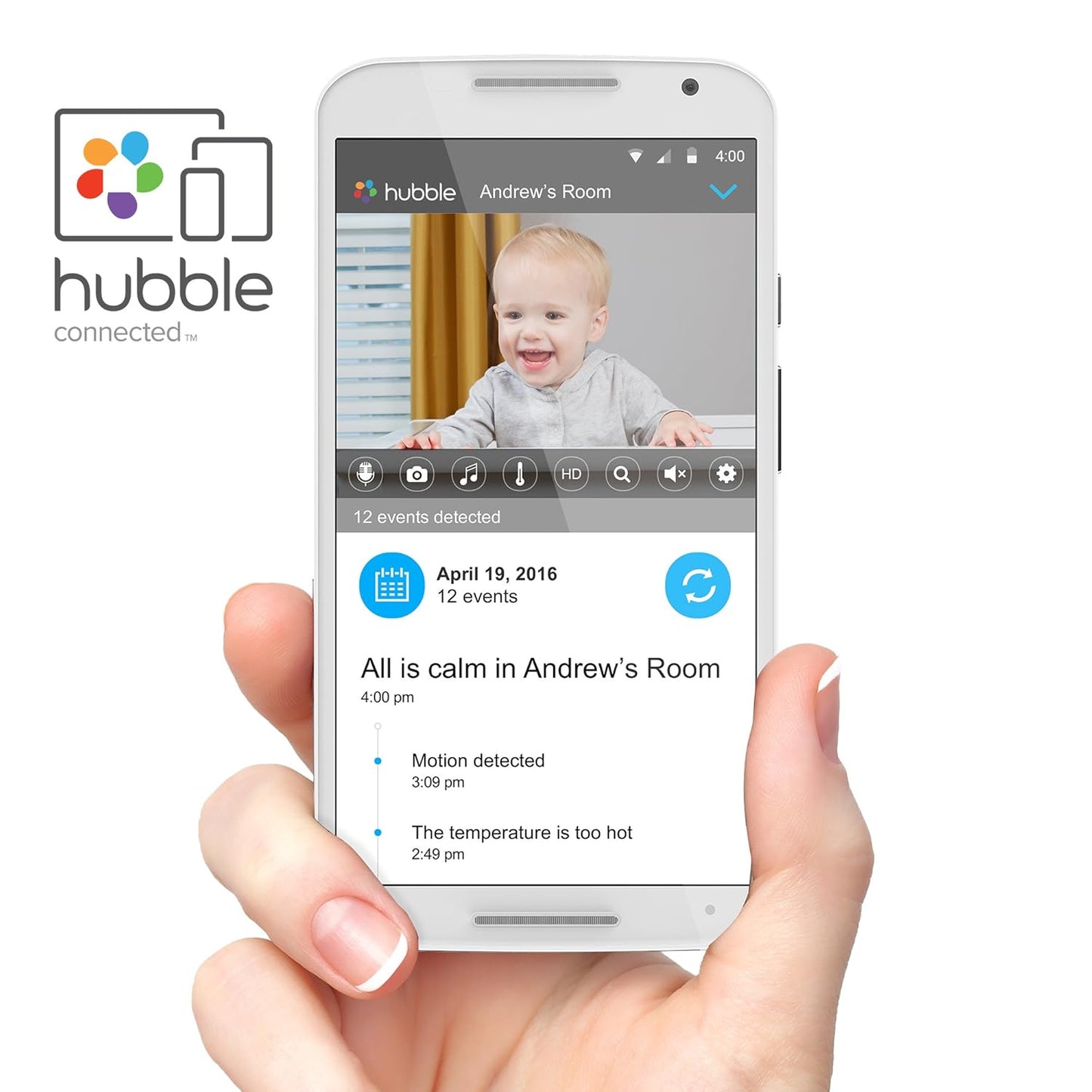 Motorola MBP845  5" Video Baby Monitor with Wi-Fi Viewing, 2 Cameras, Digital Zoom, Two-Way Audio, and Room Temperature Display