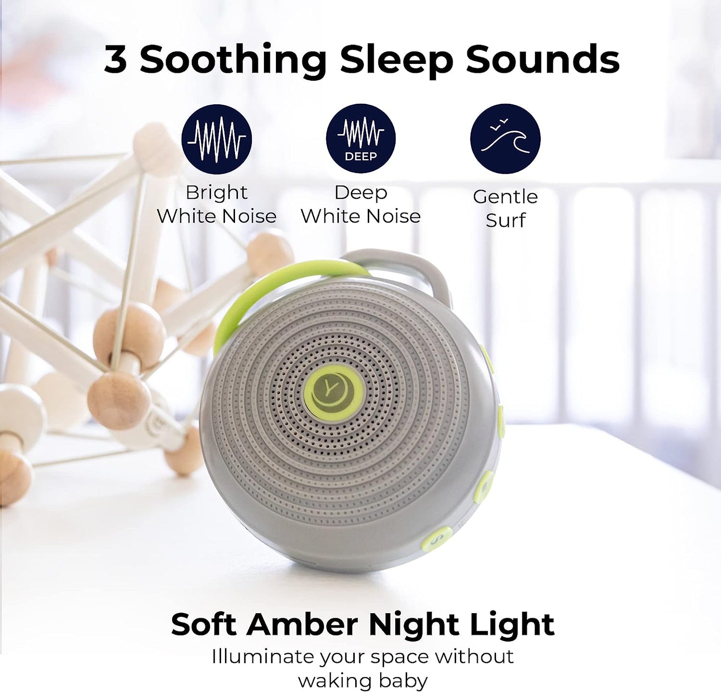 Yogasleep Hushh Portable White Noise Sound Machine For Baby, 3 Soothing Natural Sounds With Volume Control, Compact Size, Noise Canceling For Sleep Aid, Office Privacy, & Meditation, Registry Gift