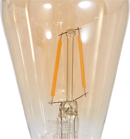 OSRAM LED Vintage Edition 1906 / LED-lamp in Edison Form with E27-base / not dimmable / replacement for 2.8 Watt / clear / warm white - 2400 Kelvin / 1 pack [Energy Class E]