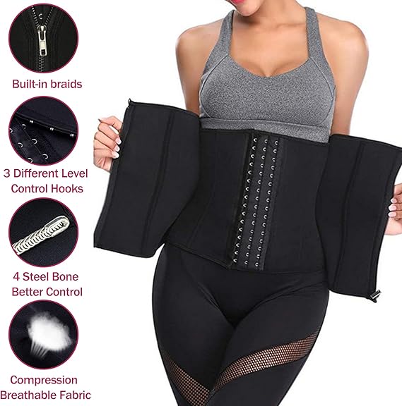 Slimming Tummy Shaper, Women's Slimming Tummy Shaper, Women's Slimming Corset, Body Shaper for Stomach, Waist Trainer, Waist Cincher Waist, L, Black, L