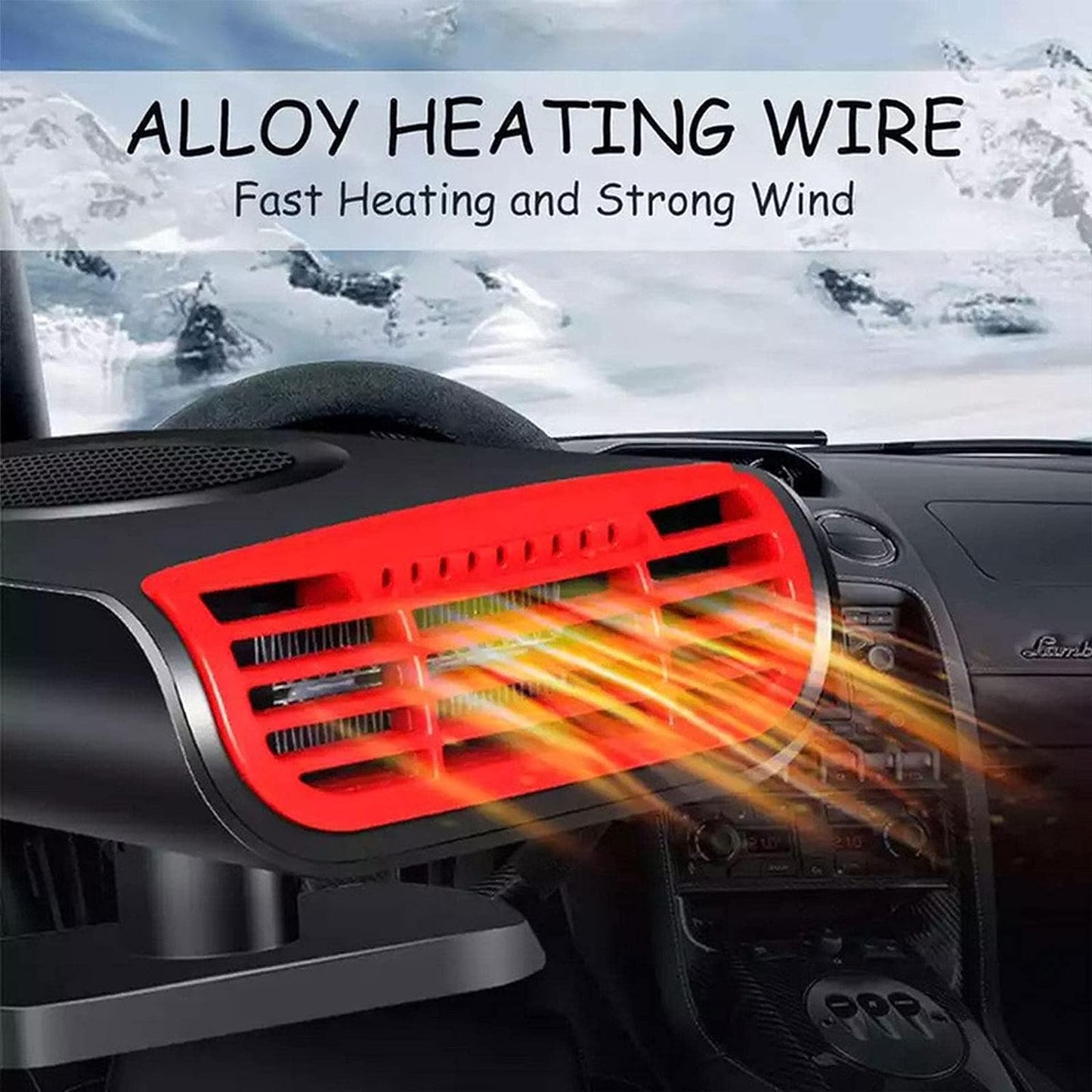 Car Heater Defroster, Cigarette Lighter Plug 1Windshield Defogger Froster, 150W 12V Automatic Heater/Cooling Fan Car Windscreen Demister Heater with Winter Purification