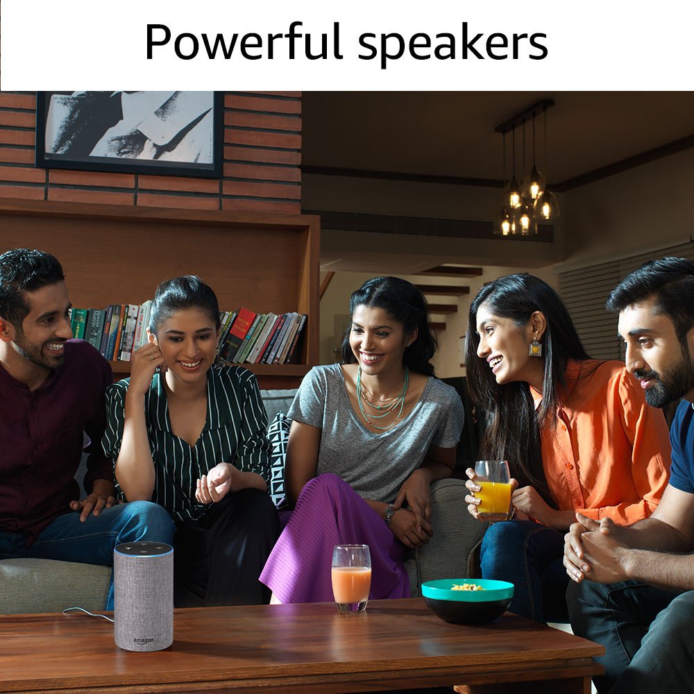 Like A New Amazon Alexa Echo - Smart speaker with Alexa and Dolby processing 7 Microphone Array,5.9" Tall, Wi-Fi & Bluetooth Connectivity(2nd Generation)