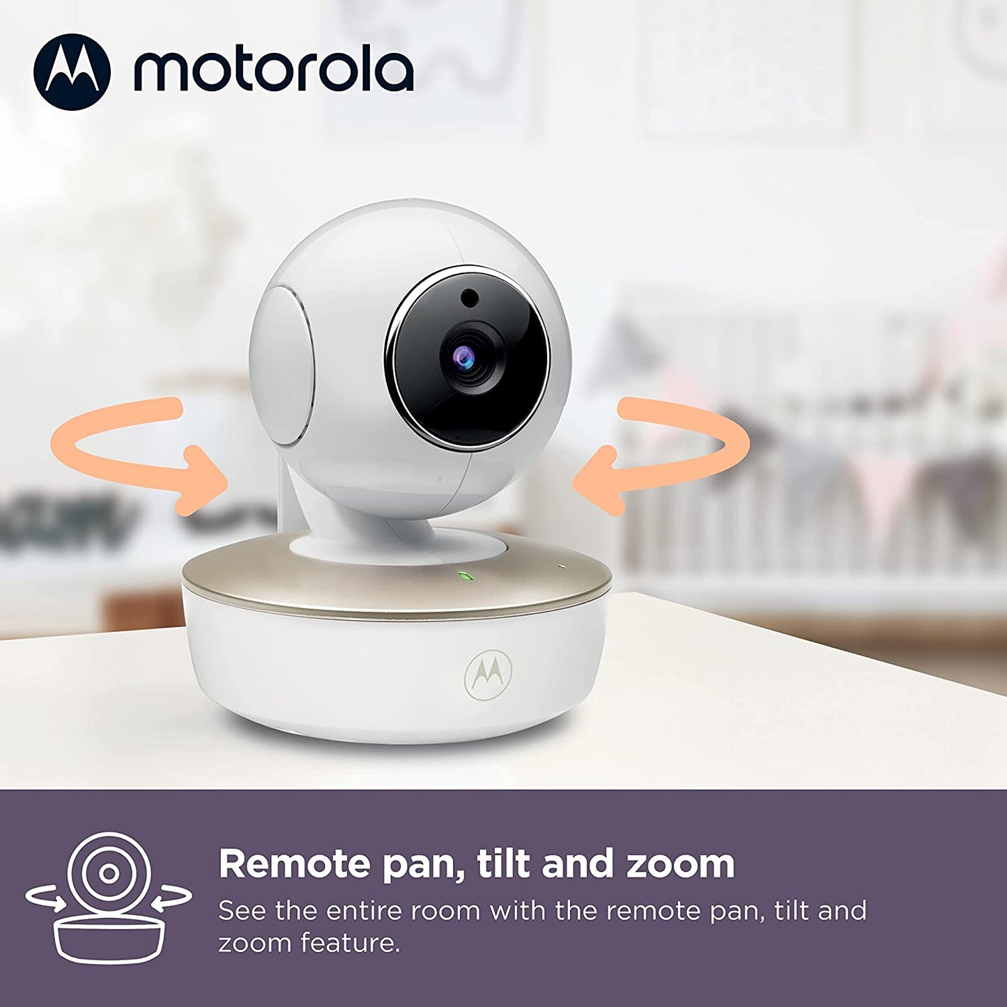 Motorola Baby Monitor VM855-5" WiFi Video Baby Monitor with Camera and Crib Mount, HD 720p - Connects to Smart Phone App, 1000ft Range, Two-Way Audio, Remote Pan-Tilt, Digital Zoom, Room Temp, Music