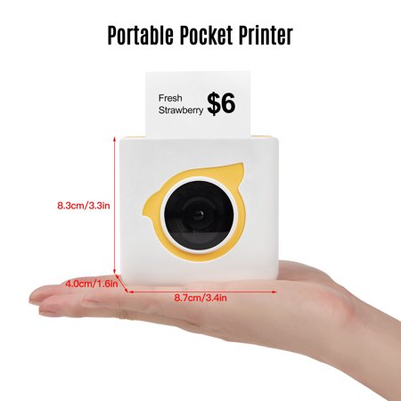 Poooli L8 Mini Pocket Photo Printer All-in-One Portable Wireless Bluetooth Thermal Mobile Printer Compatible with Android and iOS for Picture Label Memo Study Notes Lists Journal Printing Travel