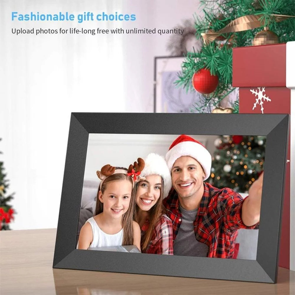 Jeemak F20 Digital Picture Frame 10.1 inch WiFi Photo Frame Gift Choice for Family/Friends Smart Frame Wireless Sync 16gb Storage