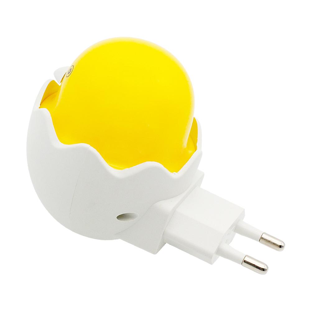 Cute Yellow Duck LED Night Light With EU Plug AC 220V for Home Bedroom Lamp Gift for Children