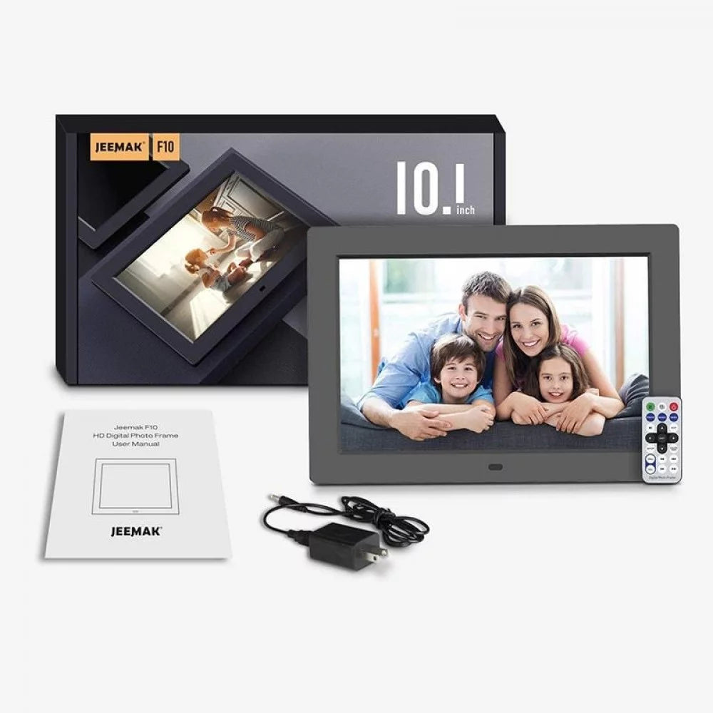 Jeemak F10 Digital Picture Frame 10.1 Inches with Remote Control Jeemak F10 Digital Picture Frame 10.1 Inches with Remote Control Gift Choice for Family/Friends