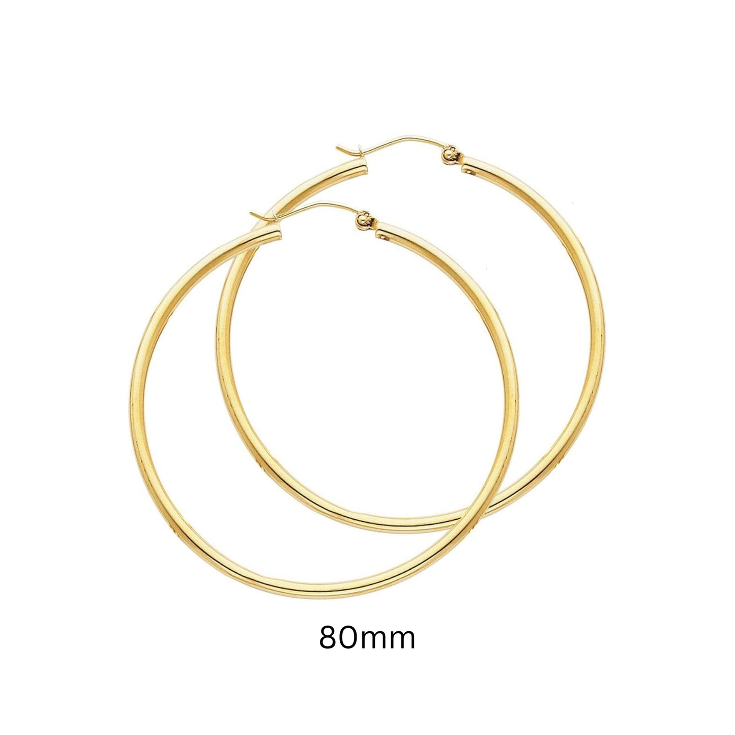 GoldChic Women's Gold Plated Steel Hoop Earrings Large / Small Ring Ear Girl Hop Earrings Stainless Steel