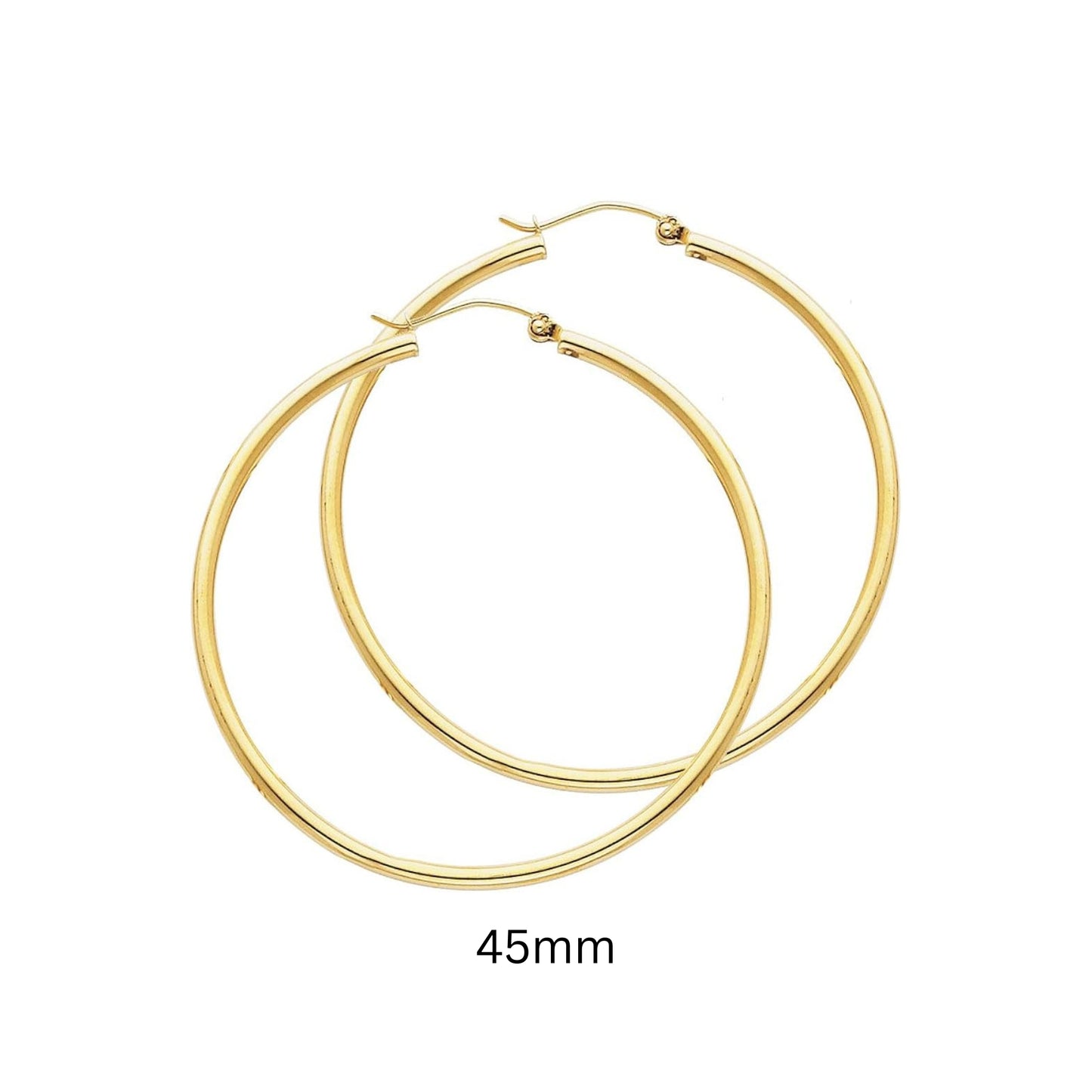 GoldChic Women's Gold Plated Steel Hoop Earrings Large / Small Ring Ear Girl Hop Earrings Stainless Steel