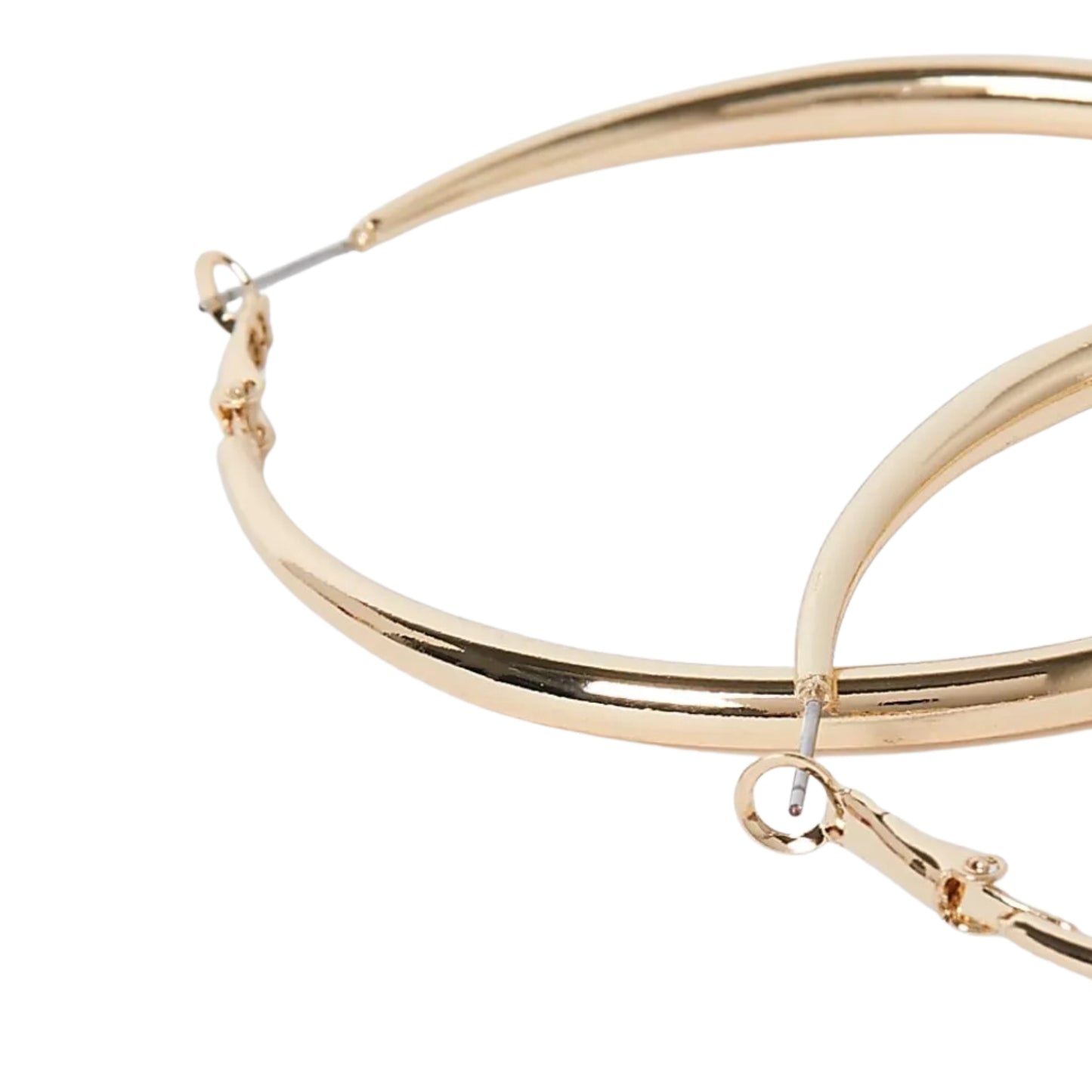 River Island Gold Large Round HOOP Earrings 80mm Shiny Ladies HOOP