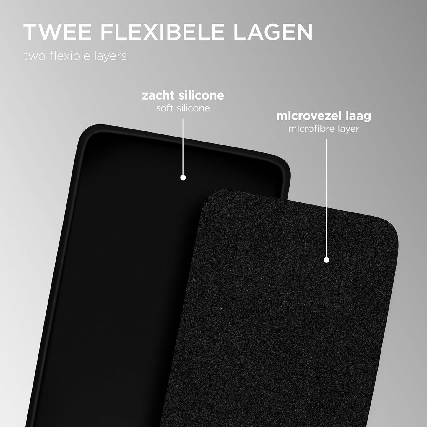 ONEFLOW Phone Case, Soft Case Compatible with Samsung Galaxy S10 Plus Silicone Case with Raised Edge to Protect Screen, Double Layer Soft Phone Case, Matte Onyx-Black