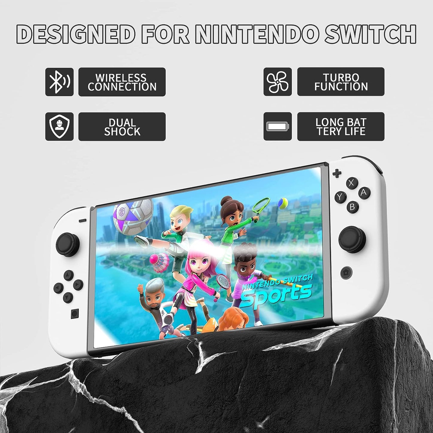 Joy Cons for Switch Nintendo, Replacement for Nintendo Switch Controller, Wireless Left and Right Joy Cons for Switch Nintendo Support Dual Vibration/Wake-up/Screenshot