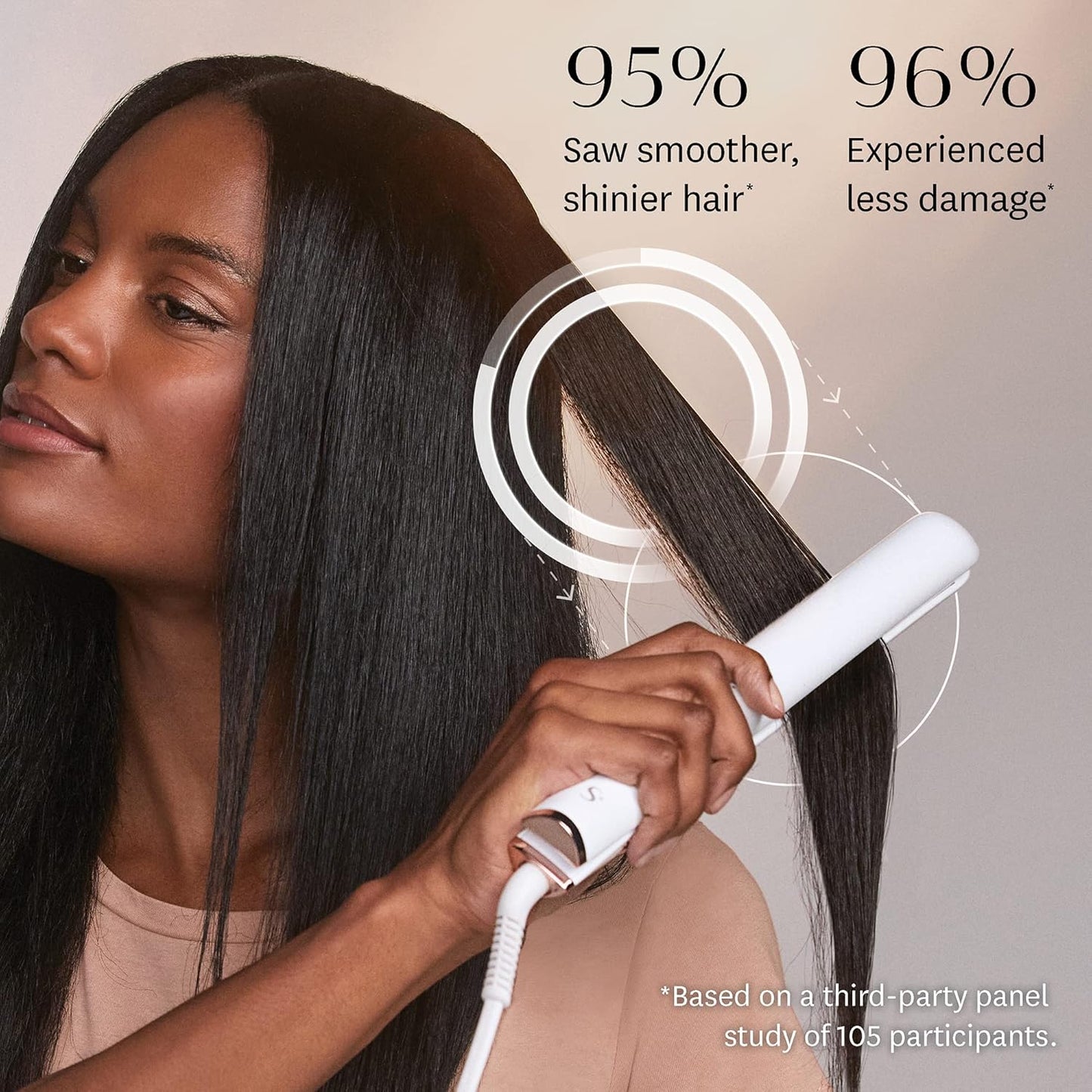 Like A New T3 SinglePass StyleMax Professional 1" Ceramic Flat Iron with Custom Heat Automation, 9 Heat Settings, Longer Ceramic Plates, for Straightening, Waving, Curling & Styling