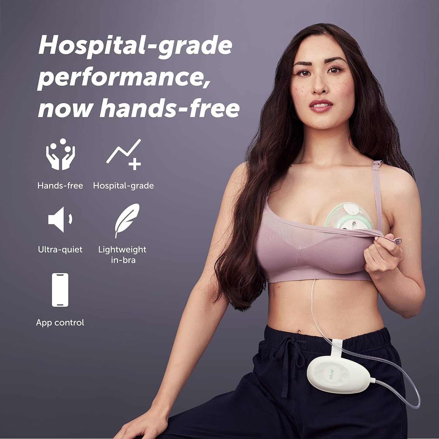 Elvie Stride - Wearable Electric Breast Pump - Hospital-Grade | Hands-Free Wearable Electric Breast Pump with 2-Modes & 150 ml Capacity per Cup…