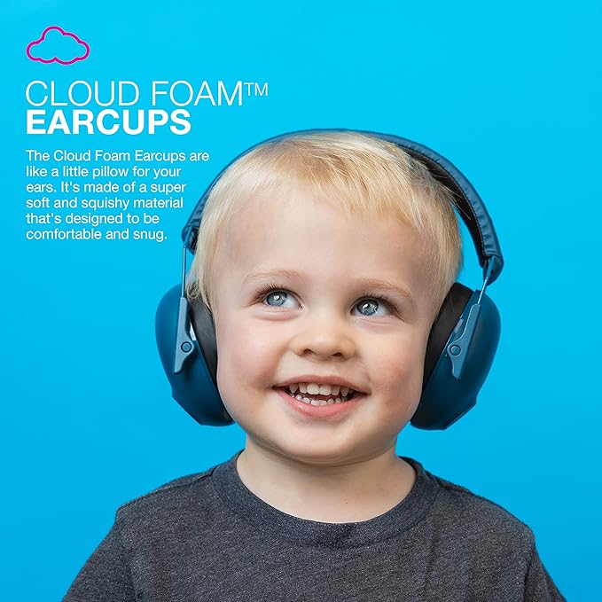 JLab JBuddies Protect Kids Ear Defenders - 23dB NRR Adjustable Ear Protectors for Children, Toddler, Boys & Girls - Hearing Protection Headphones - Foldable Children's Ear Defenders, Lilac