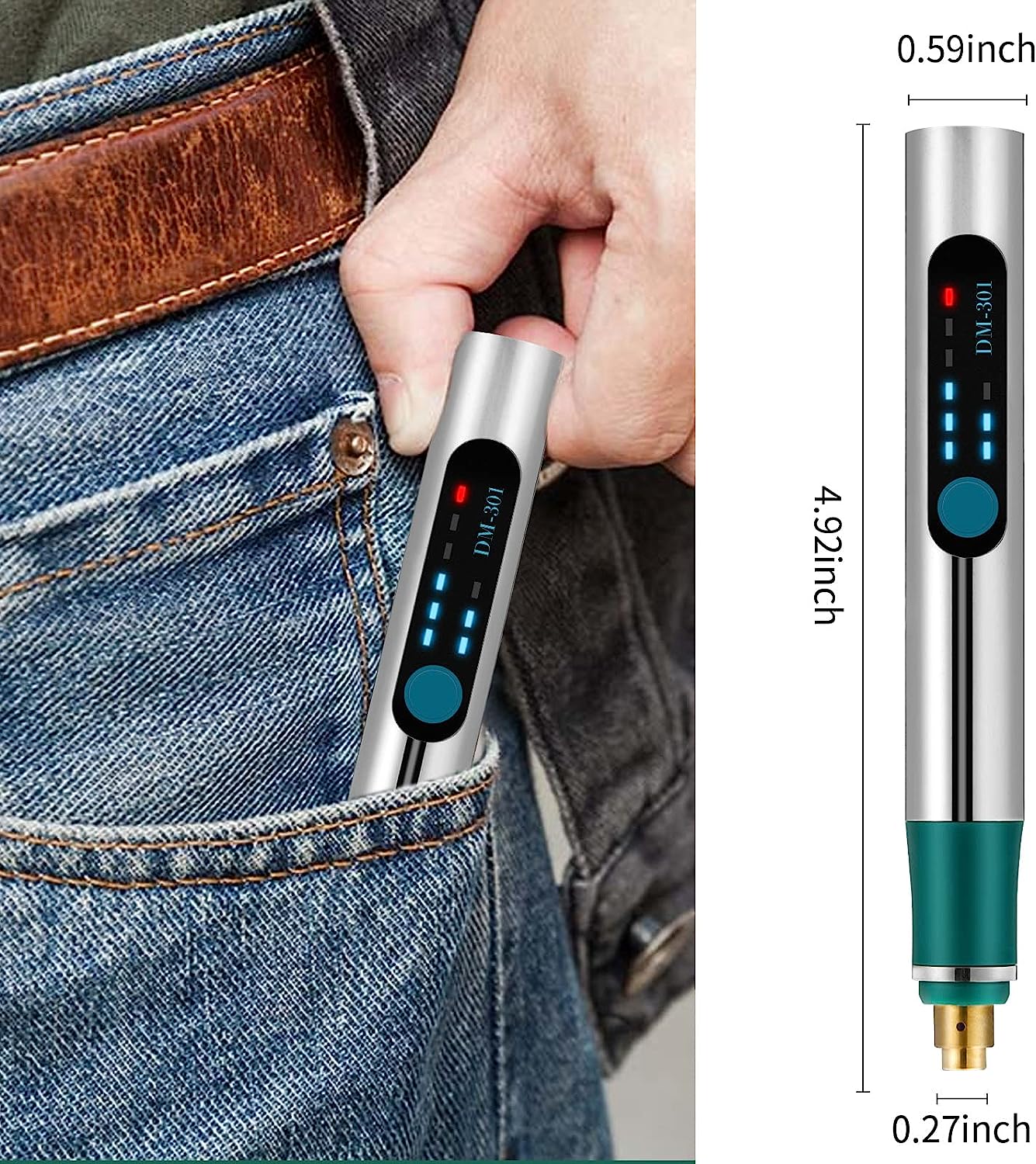 Electric Engraving Set DIY Engraving Pen Mini Drill Micro Cordless Carving Tool 3 Speeds Adjustable for Carving Art Glass Wood Metal Stone Plastic Jewelry