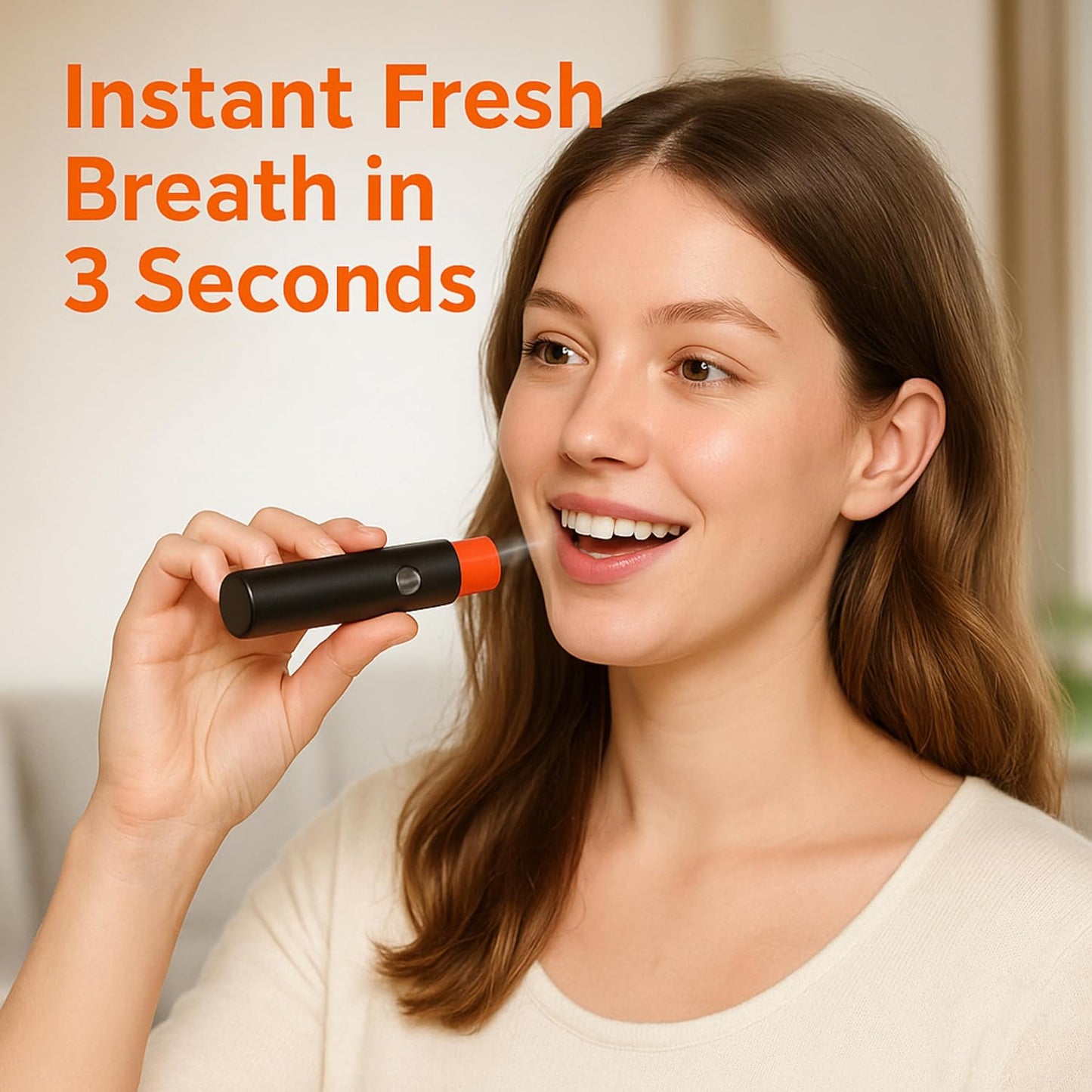 ZDEER PW13 Electric Cool Breath Spray, Probiotic Mouth Spray, Oral Spray Alcohol-Free for Fresh Breath & Dry Mouth,Rechargeable, 4 Flavor Cartridges, Travel Size, Ideal for Dating Office Daily Use