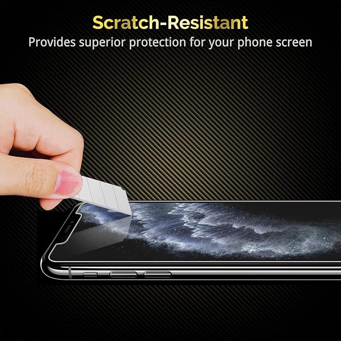 UNBREAKcable 3-Pack Screen Protector for iPhone 11 Pro/iPhone XS/iPhone X, Double Shatterproof Tempered Glass [Easy Installation Frame] [9H Hardness] [HD Clear] [Case Friendly] for iPhone 5.8 inch