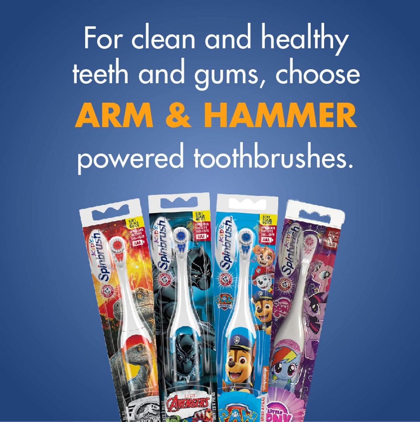 Spinbrush™ Kids Electric Toothbrush, Spiderman™ Battery Powered Electric Toothbrush for Children Ages 3+ with 1 AA Battery, Soft Head Bristles, Leakproof SoftSwitch, Ready-to-Use