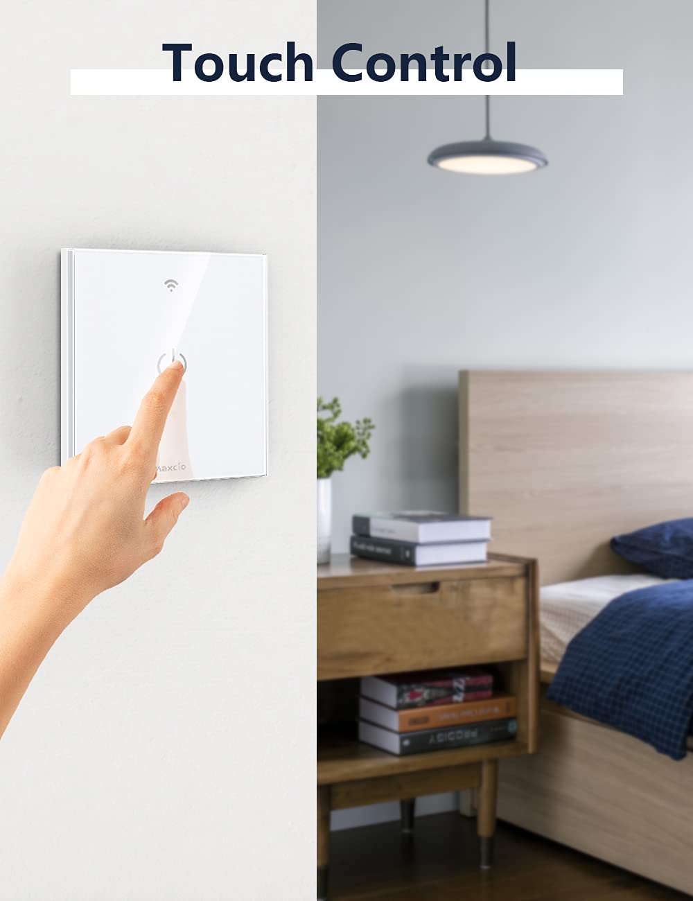 Smart Light Switch, Maxcio Smart Wall Light Switch 1 Gang 1Way, Works with Alexa Home, Smartlife APP Control, Timer/Schedule【Neutral Wire Required】