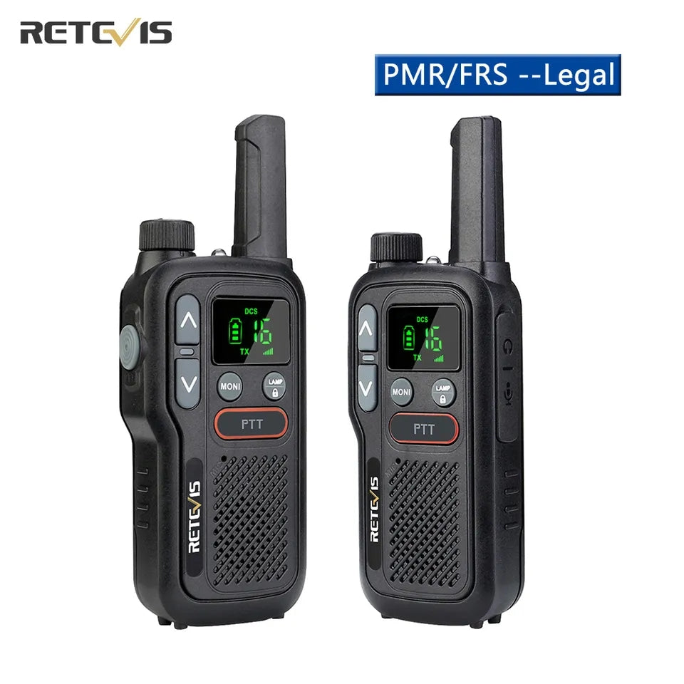 Retevis RB618 Walkie Talkie 2 pcs Dual PTT PMR Radio PMR 446 VOX FRS Two Way Radio Transceiver Walkie-talkies for hunting Hotel