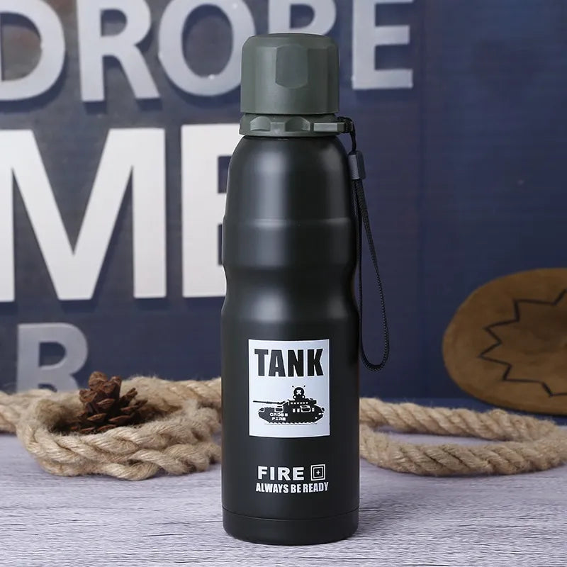 Stainless Steel Vacuum Insulated Water Bottle, 500ml Thermal Flask for Hot & Cold Drinks, Double Wall and Leak proof Lid, BPA-Free