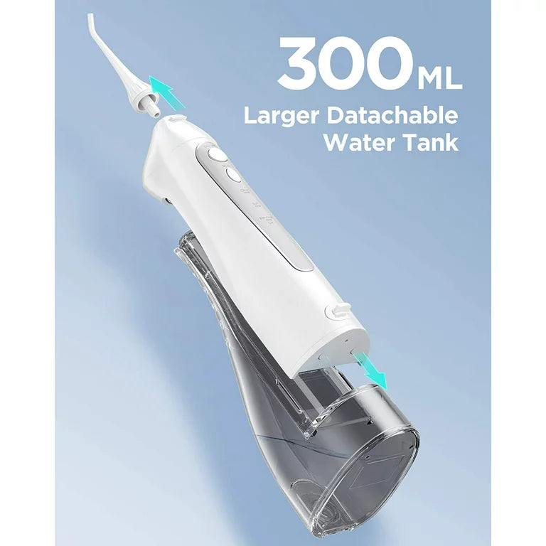 Fairywill Water Flosser Cordless Rechargeable Dental Oral Irrigator with 3 Modes,8 Jet Tips 300ml Water Tank