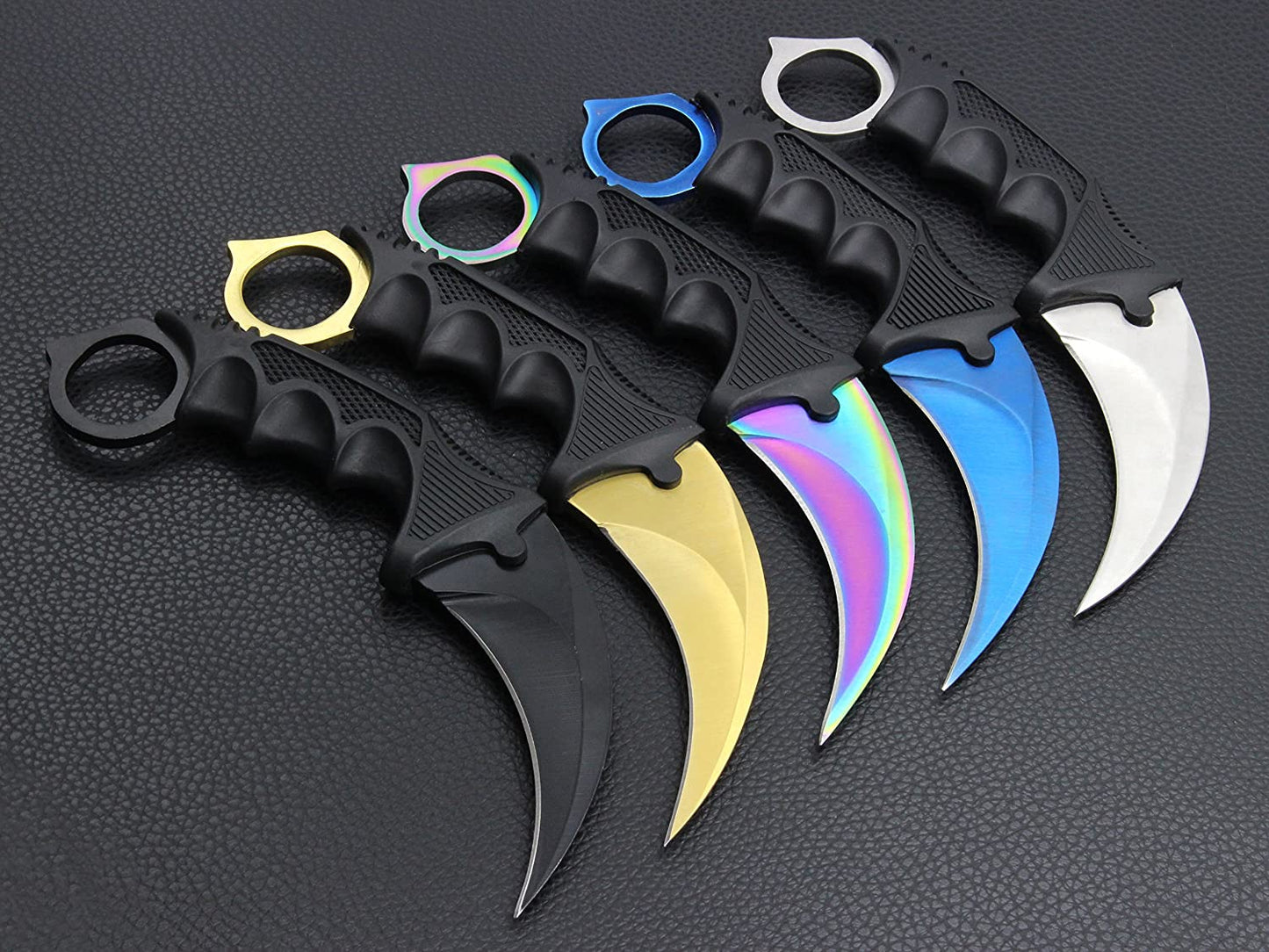 HOSANA Karambit Knife Stainless Steel Fixed Blade Tactical Knife with Sheath and Cord Nice Knife for Hunting Camping Fishing and Field Survival (Black)