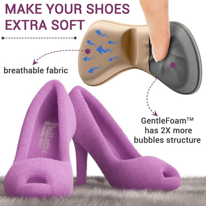 Ballotte Heel Cushion Pads (12 pieces) - Heel Grips For Women Shoes, Back Of Heel Pads For Shoes That Are Too Big, Shoe Heel Inserts For Women/Men, Heel Liners, Shoe Filler, Shoe Pads For High Heels