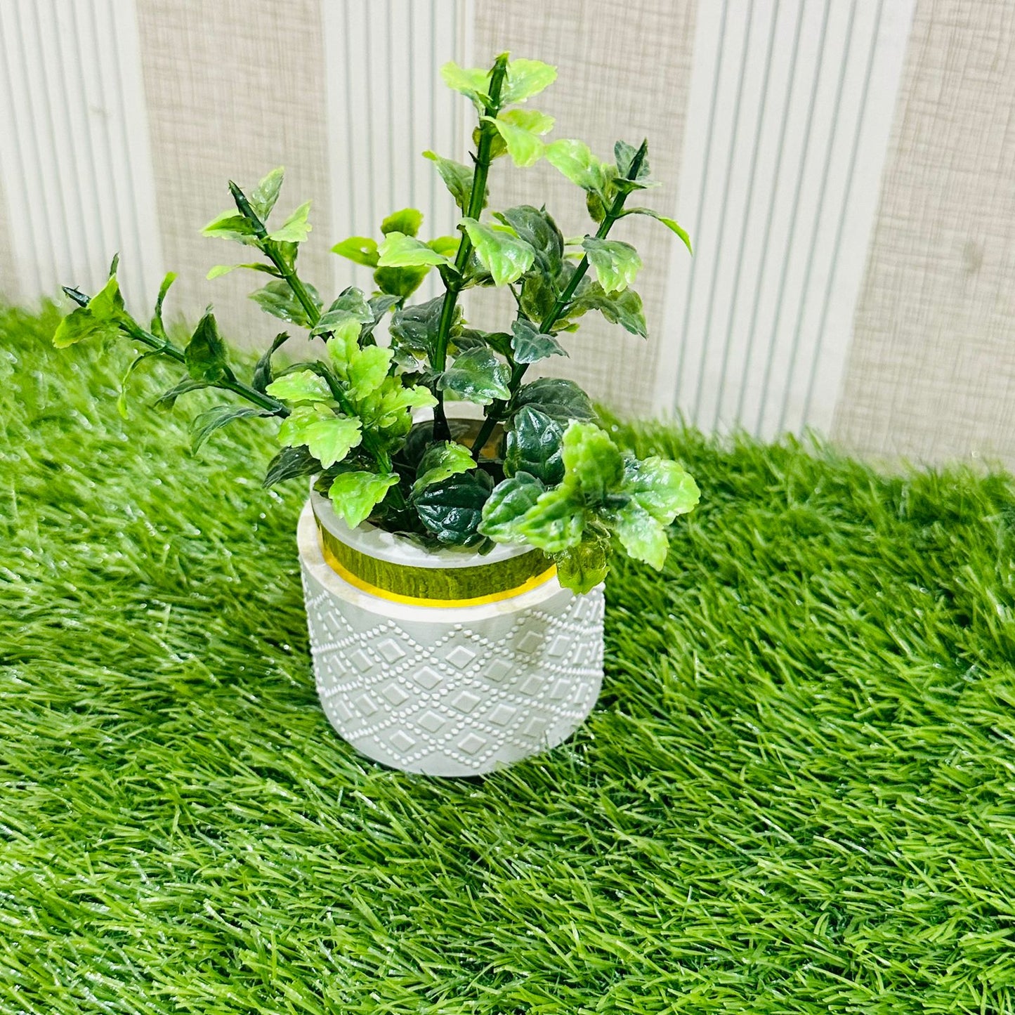 Artificial Wild Plant with White Pot | Washable | Best Used for Home Purposes and Office Decoration Table Top home decoration items flowers for home decoration