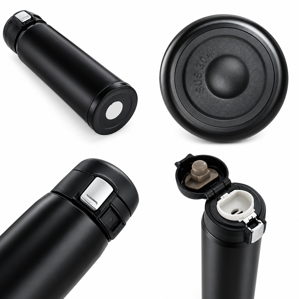 500ml Stainless Steel Vacuum Flask – Insulated Water Bottle with One-Touch Flip Lid