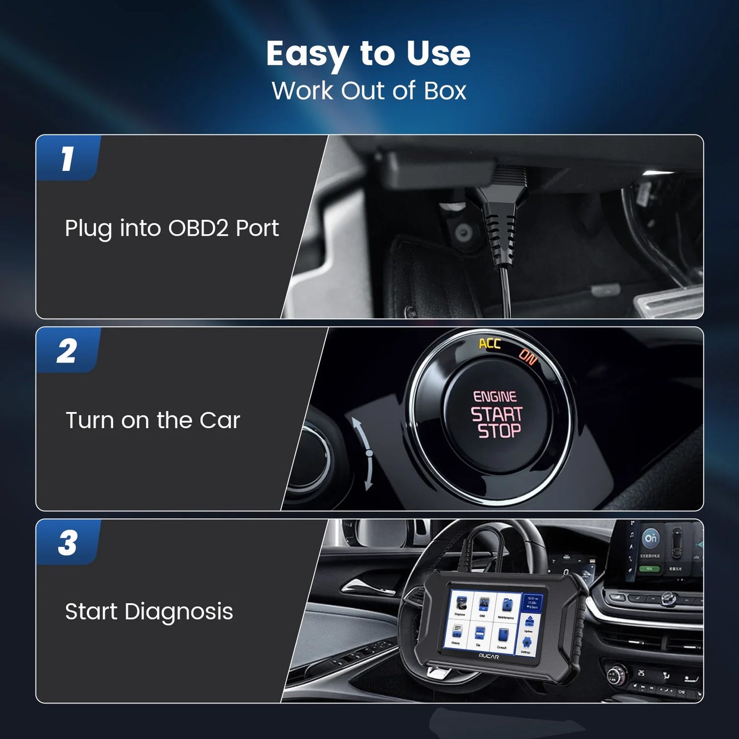 MUCAR CS4 OBD2 Scanner, Car Code Reader & Diagnostic Scan Tool with Oil/EPB/SAS/TPMS/ETS, Professional Car Scanner Diagnostic Tool ECM/TCM/ABS/SRS System, Cover 94+Vehicles Models, CS4-US