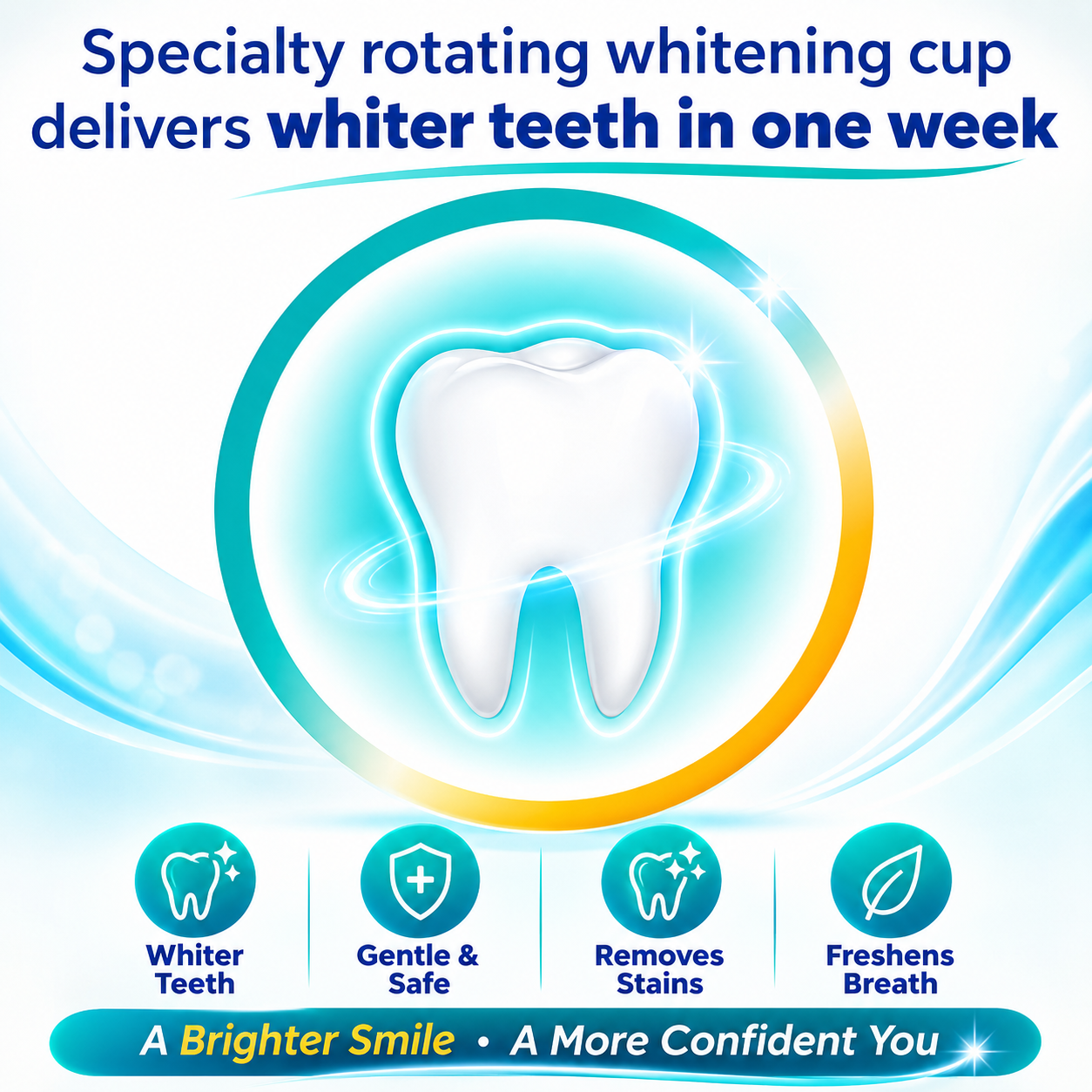 Spinbrush™ Pro Whiten Battery-Powered Toothbrush for Adults – Advanced Rotating Whitening Cup, Soft Bristles for Gentle Cleaning, Helps Remove Surface Stains, Promotes a Brighter Smile, Durable Oral Care Design