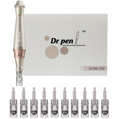 Dr. Pen Ultima E30 Wireless Microneedling Pen PMU Pen Dual-Use with 12Pcs (2X 12P 10X 36) Cartridges Derma Pen for Skin Care & Permanent Makeup ULTIMA-E30KIT-UK