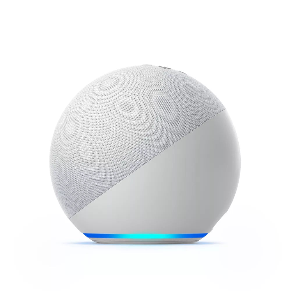 Amazon Alexa Echo Dot (4th Gen) Vibrant sounding Alexa speaker, Great for bedrooms, dining rooms and offices, (newest model) Glacier White