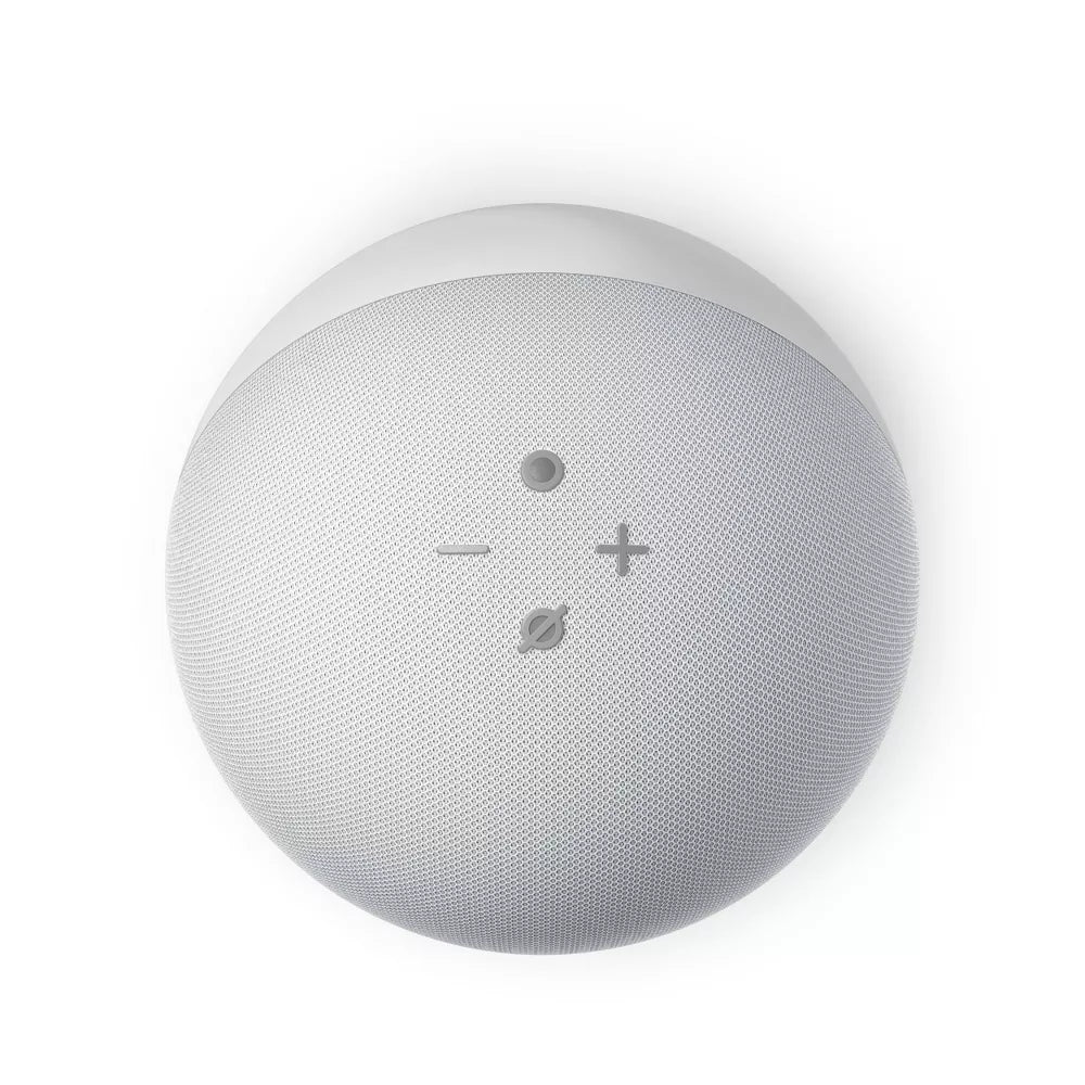 Amazon Alexa Echo Dot (4th Gen) Vibrant sounding Alexa speaker, Great for bedrooms, dining rooms and offices, (newest model) Glacier White