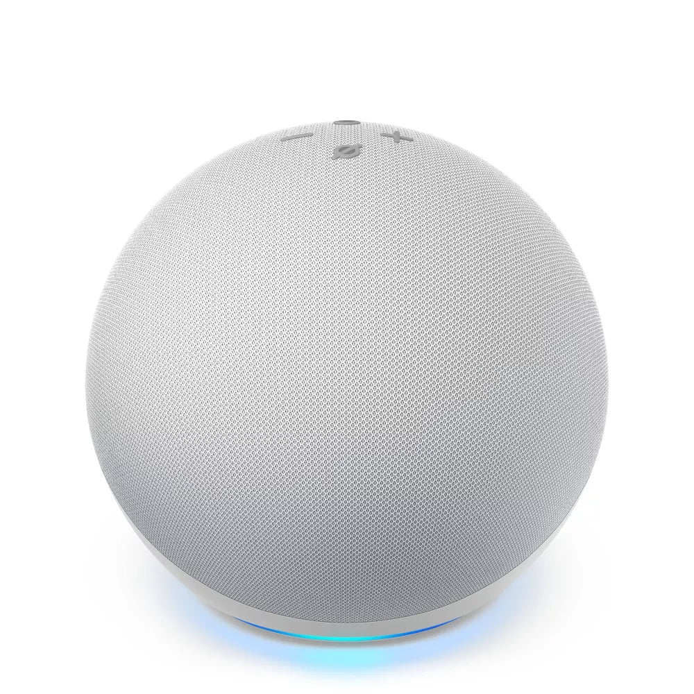 Amazon Alexa Echo Dot (4th Gen) Vibrant sounding Alexa speaker, Great for bedrooms, dining rooms and offices, (newest model) Glacier White