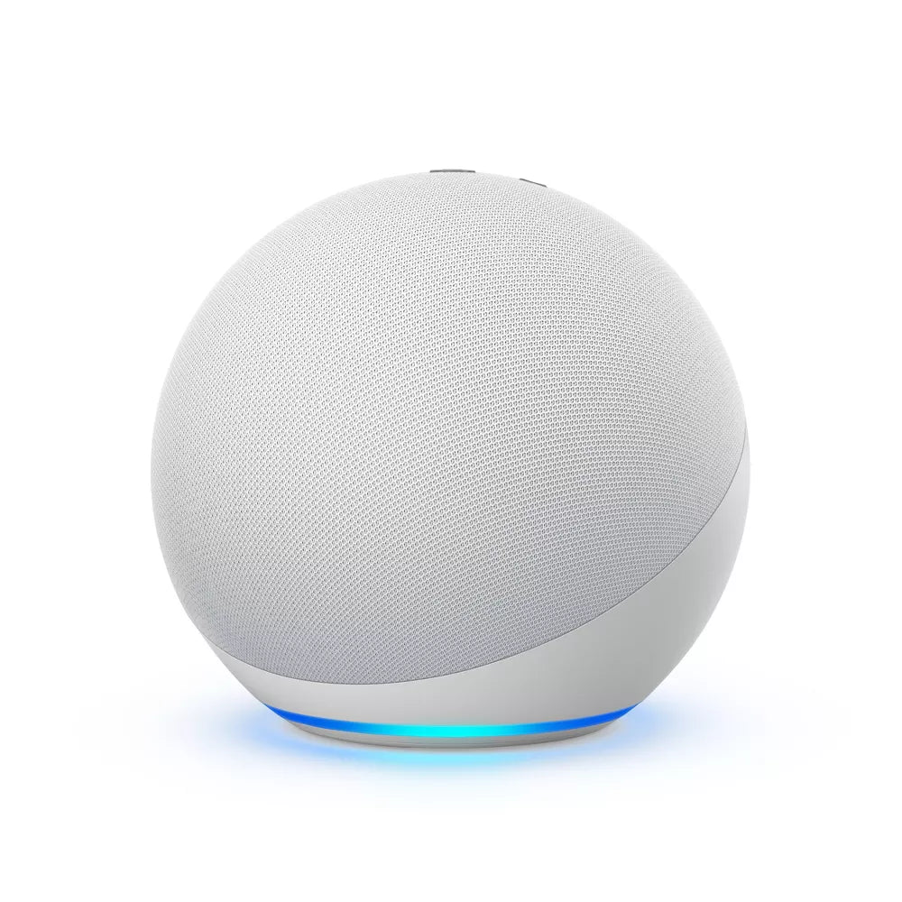 Amazon Alexa Echo Dot (4th Gen) Vibrant sounding Alexa speaker, Great for bedrooms, dining rooms and offices, (newest model) Glacier White