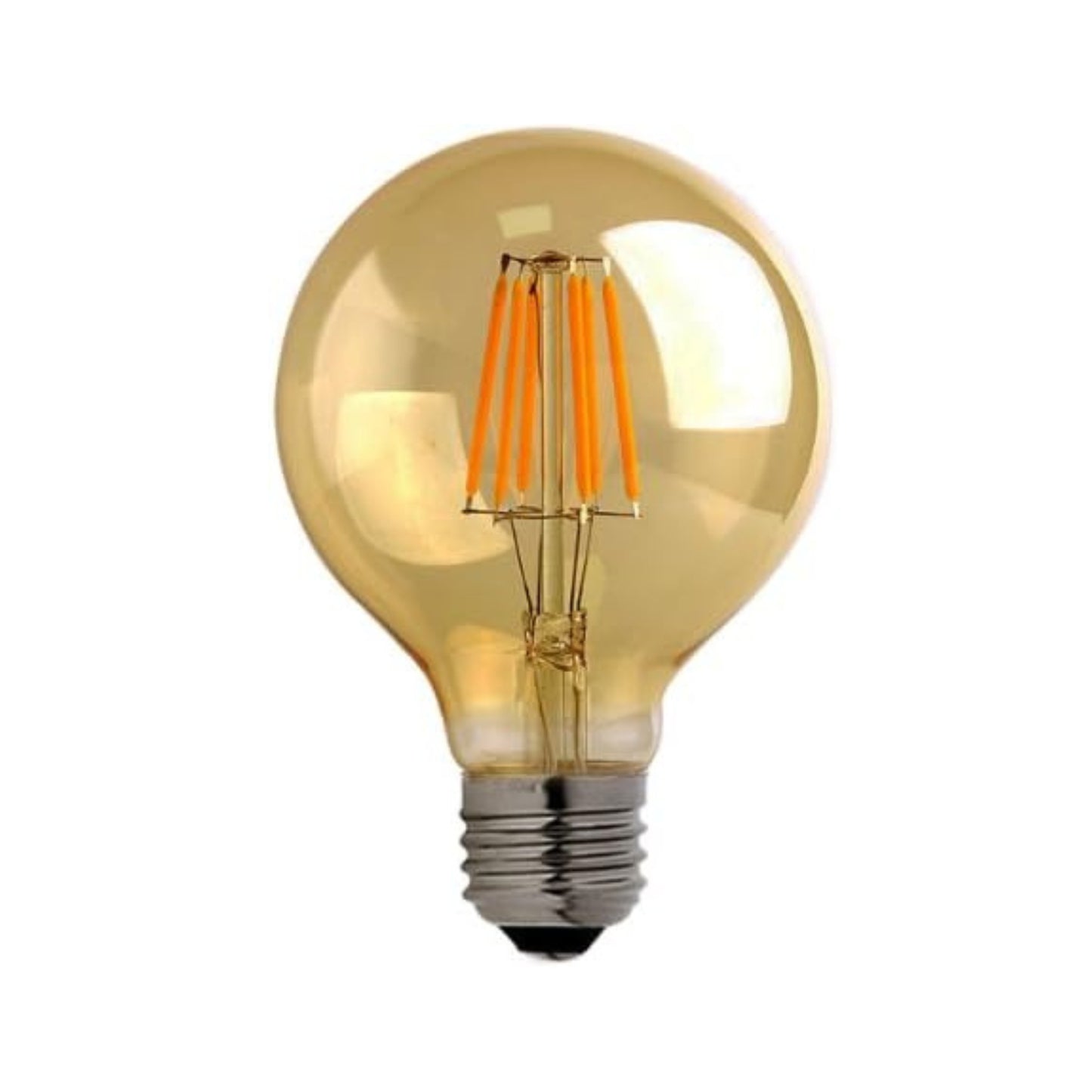 LED Vintage Edison Bulb G80 6W LED Light Filament Bulb, Globe Bulb E27 Base, Clear Warm White 2700K, LED Edison Bulb 50Watts Equivalent