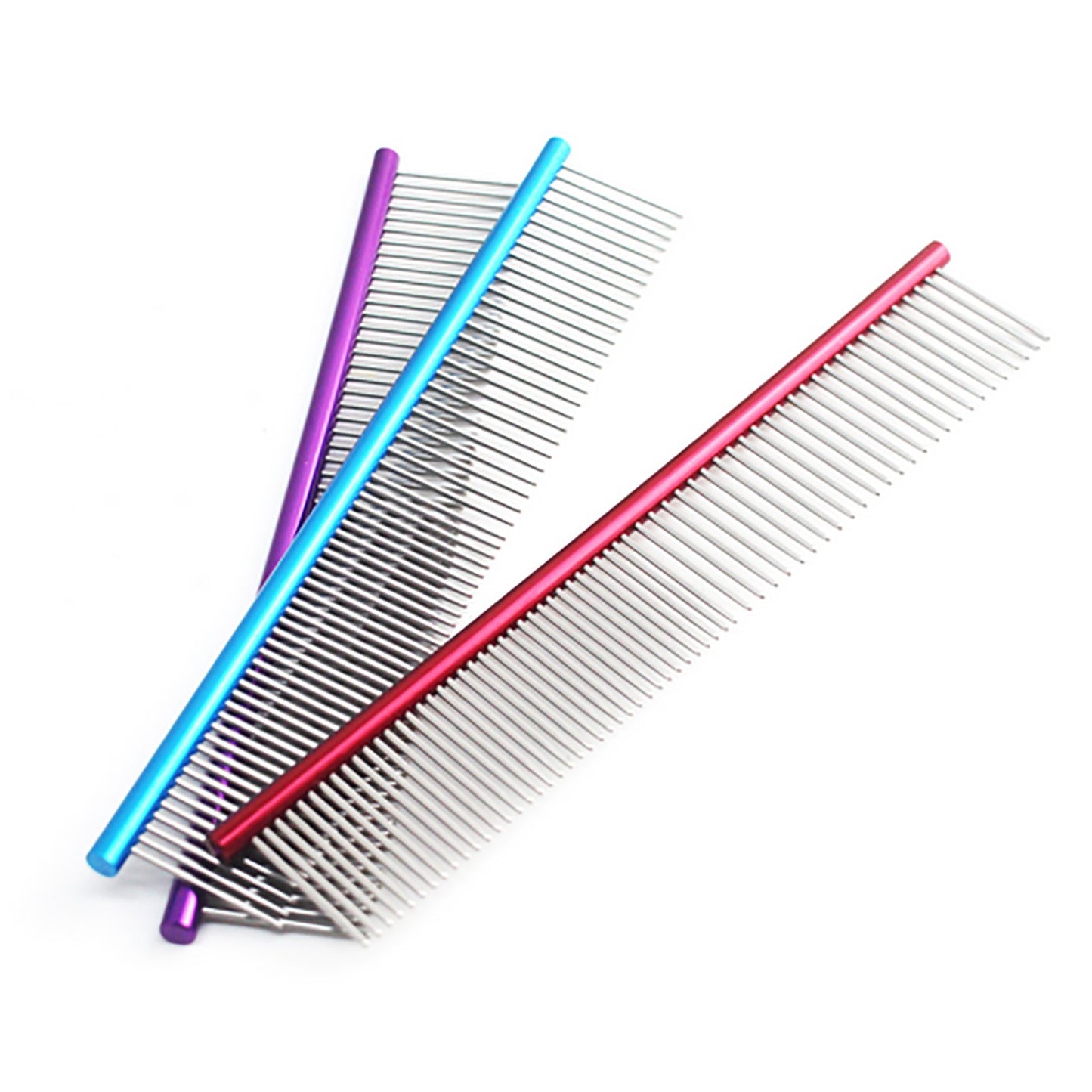 19 cm High Quality Pet Comb Professional Stainless Steel Grooming Combs Cleaning Brush Removes Loose Tangles Knots for Dogs Cats