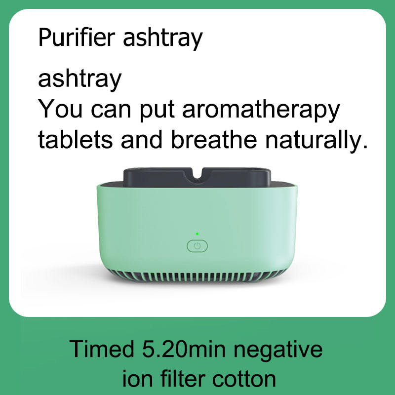 Smokeless Ashtray - 2 In 1 Multifunctional Ashtray Air Purifier Ashtray with Filter,Multifunctional Portable Negative Ion Air Freshener for Business Car Home Office