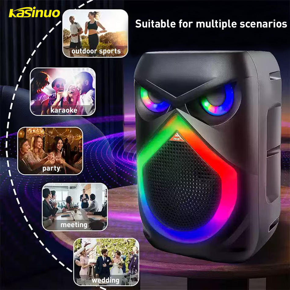 Portable DJ Bluetooth RGB Speaker with Wireless Microphone – 1800mAh Rechargeable Battery, 20M Mic Range, Voice Changer Deep Bass, Karaoke Party Speaker