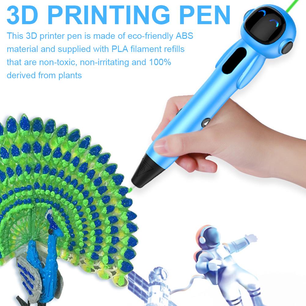 3D Pen,3D Printing Pen 3D Drawing Pen with 12 Color PLA Filament Refills and LCD Display,Safe Intelligent 3D Printer Pen for Kids Toys and Adults Arts Crafts