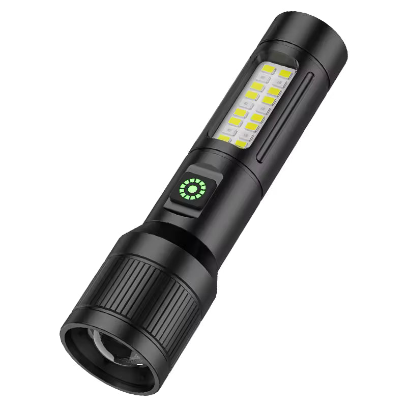 Rechargeable Flashlight High Lumens with USB Cable,Small Pocket Bright Led Tactical Flashlights Powerful with 7 Modes & Waterproof,Emergency Handheld Flash Light for Home and Camping