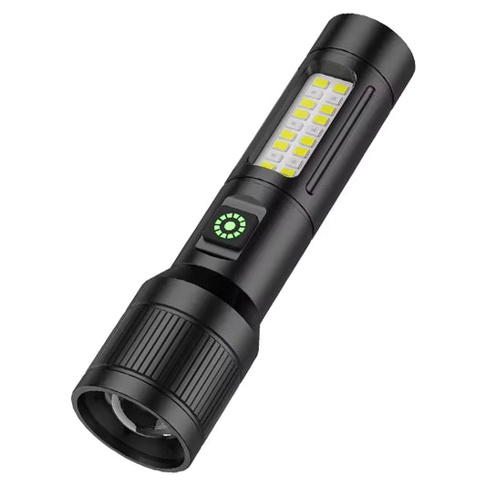 Rechargeable Flashlight High Lumens with USB Cable,Small Pocket Bright Led Tactical Flashlights Powerful with 7 Modes & Waterproof,Emergency Handheld Flash Light for Home and Camping